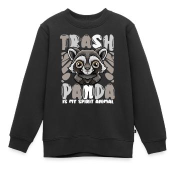 Trash Panda est mon animal spirituel - Sweat Premium enfant bio - noir - Devant - AI Model Kid Female (0cm)