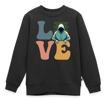 Hacker Hacking Cybersicherheit Anonym - Kinder Premium Organic Sweatshirt - Schwarz - Vorne - AI Model Kid Female (0cm)