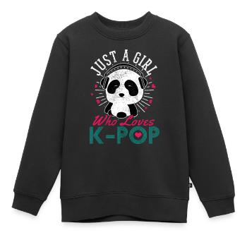 K-Pop Fan Geschenk Koreanische Popmusik - Kinder Premium Organic Sweatshirt - Schwarz - Vorne - AI Model Kid Female (0cm)
