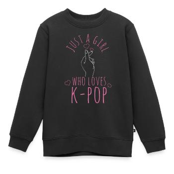 K-Pop-Fan Geschenk Koreanische Popmusik - Kinder Premium Organic Sweatshirt - Schwarz - Vorne - AI Model Kid Female (0cm)
