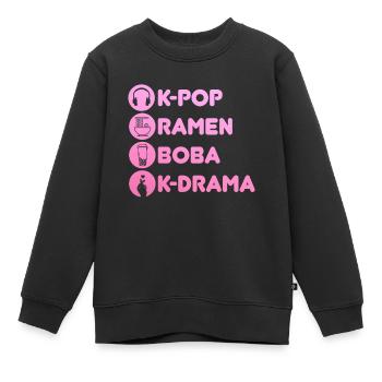 K-Pop-Fan Geschenk Koreanische Popmusik - Kinder Premium Organic Sweatshirt - Schwarz - Vorne - AI Model Kid Female (0cm)