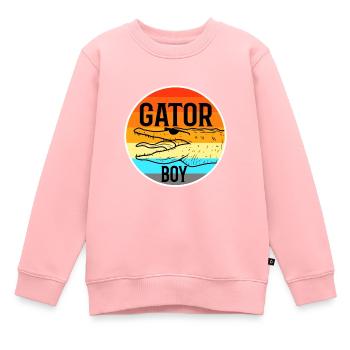 Gator Boy - Sweat Premium enfant bio - rose - Devant - AI Model Kid Female (0cm)