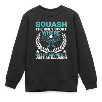 Squashspieler Squash-Tennisspieler Raquetball-Spor - Kinder Premium Organic Sweatshirt - Schwarz - Vorne - AI Model Kid Female (0cm)