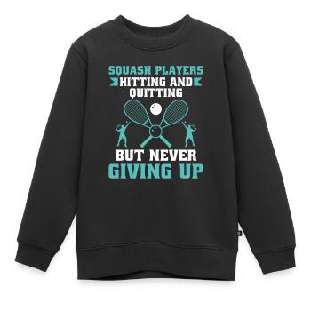 Squashspieler Squash-Tennisspieler Raquetball-Spor - Kinder Premium Organic Sweatshirt - Schwarz - Vorne - AI Model Kid Female (0cm)