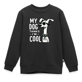 Chien Chien Maman Chien Papa Chien Propriétaire Cool Chien - Sweat Premium enfant bio - noir - Devant - AI Model Kid Female (0cm)