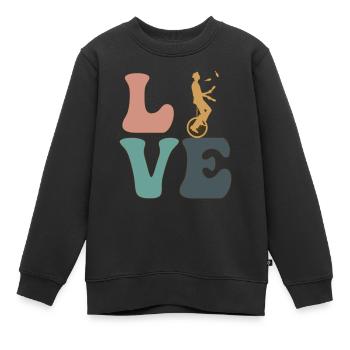 Jonglieren Jongleur Zirkus - Kinder Premium Organic Sweatshirt - Schwarz - Vorne - AI Model Kid Female (0cm)