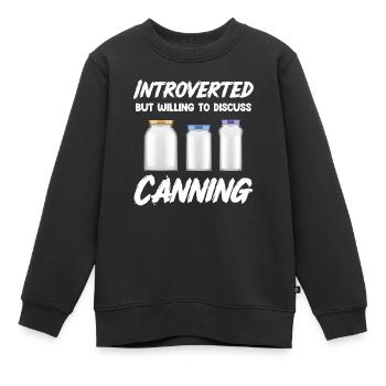 Introvertiert, Aber Bereit, Über Die - Kinder Premium Organic Sweatshirt - Schwarz - Vorne - AI Model Kid Female (0cm)