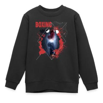 Boxen Boxing Boxer Boxhandschuhe Boxkampf Boxring - Kinder Premium Organic Sweatshirt - Schwarz - Vorne - AI Model Kid Female (0cm)