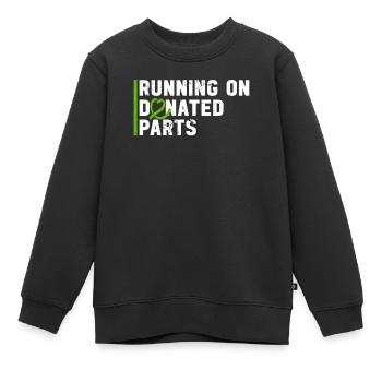Don d’organes Greffe d’organes Don d’organes - Sweat Premium enfant bio - noir - Devant - AI Model Kid Female (0cm)