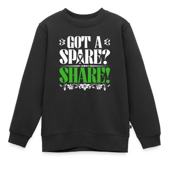 Don d’organes Greffe d’organes Don d’organes - Sweat Premium enfant bio - noir - Devant - AI Model Kid Female (0cm)