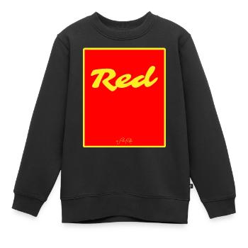 Rouge - Sweat Premium enfant bio - noir - Devant - AI Model Kid Female (0cm)