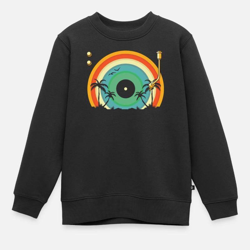 Collectionneur de disques vinyles - Sweat Premium enfant bio - noir