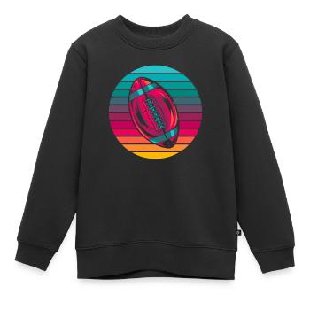 American Football - Kinder Premium Organic Sweatshirt - Schwarz - Vorne - AI Model Kid Female (0cm)
