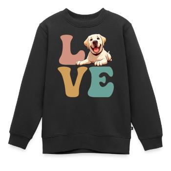 Labrador Hundeliebhaber - Kinder Premium Organic Sweatshirt - Schwarz - Vorne - AI Model Kid Female (0cm)