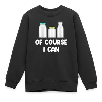 Natürlich Kann Ich Konservensaison Konserviere - Kinder Premium Organic Sweatshirt - Schwarz - Vorne - AI Model Kid Female (0cm)