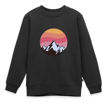 Wildnis Sonnenuntergang Gelassenheit - Kinder Premium Organic Sweatshirt - Schwarz - Vorne - AI Model Kid Female (0cm)