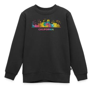 Kalifornier Skyline Kalifornien - Kinder Premium Organic Sweatshirt - Schwarz - Vorne - AI Model Kid Female (0cm)