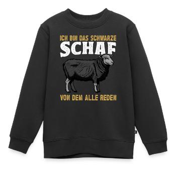 Schaf Schafe Schwarzes Schaf schwarze Schafe - Kinder Premium Organic Sweatshirt - Schwarz - Vorne - AI Model Kid Female (0cm)