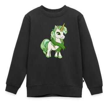 Don d’organes Greffe d’organes Don d’organes - Sweat Premium enfant bio - noir - Devant - AI Model Kid Female (0cm)