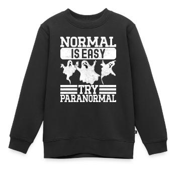 Enquêteur paranormal Chasse aux fantômes - Sweat Premium enfant bio - noir - Devant - AI Model Kid Female (0cm)