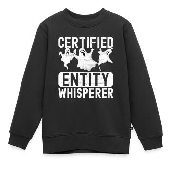 Enquêteur paranormal Chasse aux fantômes - Sweat Premium enfant bio - noir - Devant - AI Model Kid Female (0cm)