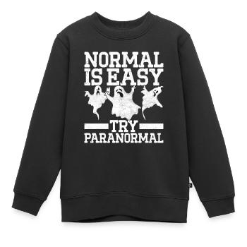 Enquêteur paranormal Chasse aux fantômes - Sweat Premium enfant bio - noir - Devant - AI Model Kid Female (0cm)