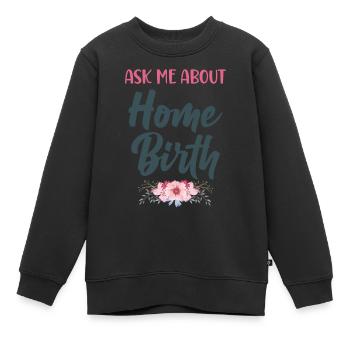 Infirmière spécialisée dans le travail et l’accouchement - Sweat Premium enfant bio - noir - Devant - AI Model Kid Female (0cm)