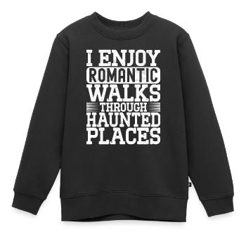 Enquêteur paranormal Chasse aux fantômes - Sweat Premium enfant bio - noir - Devant - AI Model Kid Female (0cm)