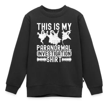 Enquêteur paranormal Chasse aux fantômes - Sweat Premium enfant bio - noir - Devant - AI Model Kid Female (0cm)