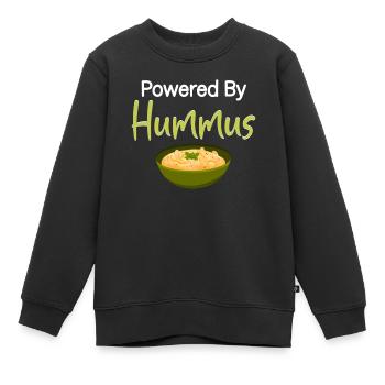 Propulsé par Houmous Falafel sans gluten Juif - Sweat Premium enfant bio - noir - Devant - AI Model Kid Female (0cm)