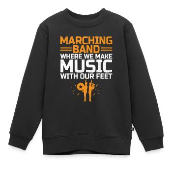 Blaskapelle Sprüche Lustige Marschinstrumente - Kinder Premium Organic Sweatshirt - Schwarz - Vorne - AI Model Kid Female (0cm)