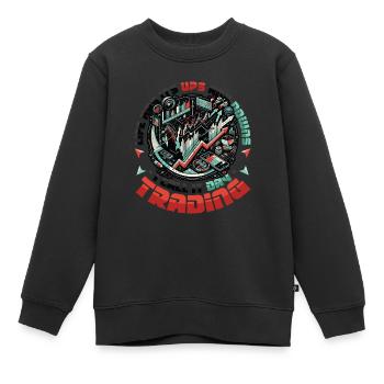 Aktien Börse Trading Chart - Lustiges Daytrader - Kinder Premium Organic Sweatshirt - Schwarz - Vorne - AI Model Kid Female (0cm)