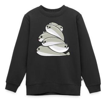 Sacabambaspis Haufenfisch Meme - Kinder Premium Organic Sweatshirt - Schwarz - Vorne - AI Model Kid Female (0cm)