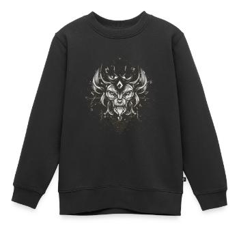 MONSTRE - Sweat Premium enfant bio - noir - Devant - AI Model Kid Female (0cm)