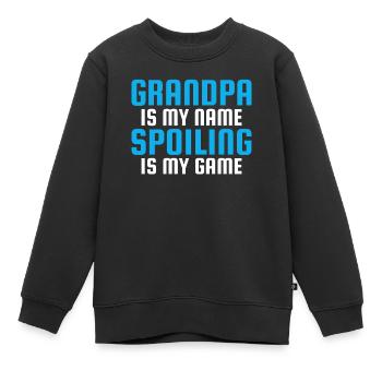 Grandpa Gifts - Kinder Premium Organic Sweatshirt - Schwarz - Vorne - AI Model Kid Female (0cm)