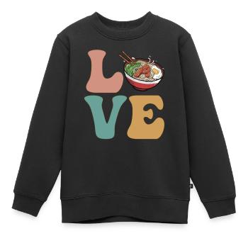 Ramen Japanische Nudeln Instant Lunch - Kinder Premium Organic Sweatshirt - Schwarz - Vorne - AI Model Kid Female (0cm)