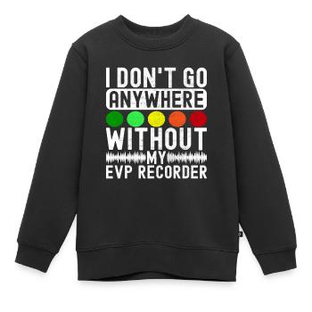 Enquêteur paranormal Chasse aux fantômes - Sweat Premium enfant bio - noir - Devant - AI Model Kid Female (0cm)