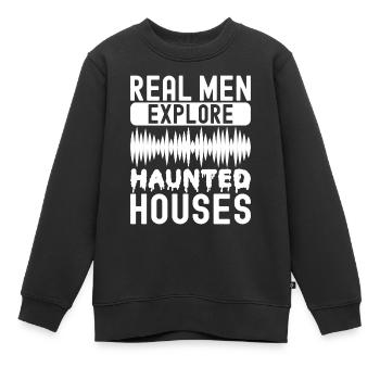 Enquêteur paranormal Chasse aux fantômes - Sweat Premium enfant bio - noir - Devant - AI Model Kid Female (0cm)