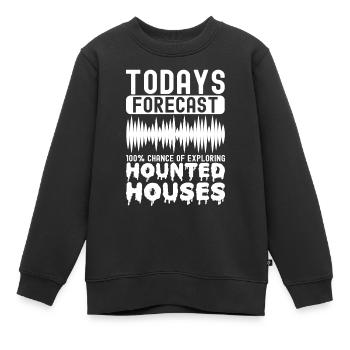 Enquêteur paranormal Chasse aux fantômes - Sweat Premium enfant bio - noir - Devant - AI Model Kid Female (0cm)