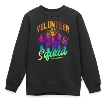 Escouade de bénévoles - Sweat Premium enfant bio - noir - Devant - AI Model Kid Female (0cm)