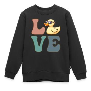 Gummiente Entchen Entchen Entchen - Kinder Premium Organic Sweatshirt - Schwarz - Vorne - AI Model Kid Female (0cm)