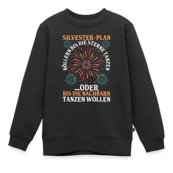 Neujahr Feuerwerk Silvester - Kinder Premium Organic Sweatshirt - Schwarz - Vorne - AI Model Kid Female (0cm)