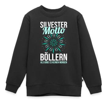 Neujahr Feuerwerk Silvester - Kinder Premium Organic Sweatshirt - Schwarz - Vorne - AI Model Kid Female (0cm)