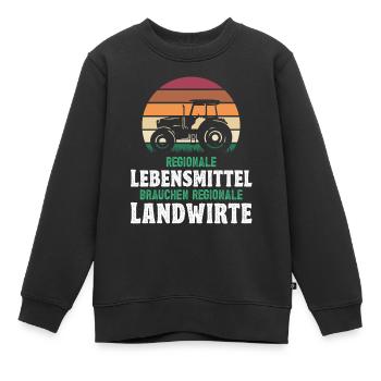 Landwirtschaft Regionale Lebensmitte Landwirte - Kinder Premium Organic Sweatshirt - Schwarz - Vorne - AI Model Kid Female (0cm)