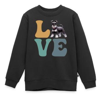 Schnauzer Hundeliebhaber - Kinder Premium Organic Sweatshirt - Schwarz - Vorne - AI Model Kid Female (0cm)
