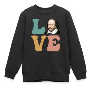 Shakespeare Littérature anglaise Littéraire - Sweat Premium enfant bio - noir - Devant - AI Model Kid Female (0cm)