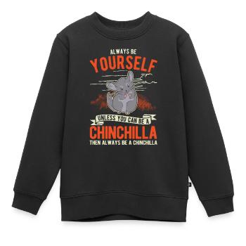 Always be yourself Chinchilla - Kinder Premium Organic Sweatshirt - Schwarz - Vorne - AI Model Kid Female (0cm)