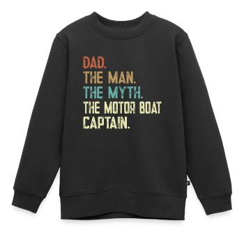 Bateau à moteur - Capitaine Bateau à moteur du lac Boater - Sweat Premium enfant bio - noir - Devant - AI Model Kid Female (0cm)