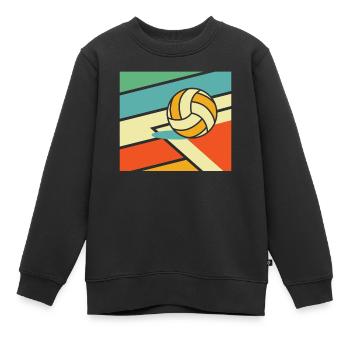 Volley-ball Volley-ball - Sweat Premium enfant bio - noir - Devant - AI Model Kid Female (0cm)