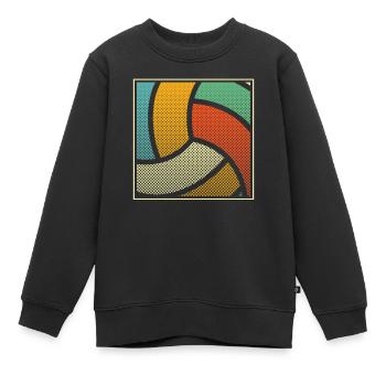 Volleyball Volleyballer - Kinder Premium Organic Sweatshirt - Schwarz - Vorne - AI Model Kid Female (0cm)